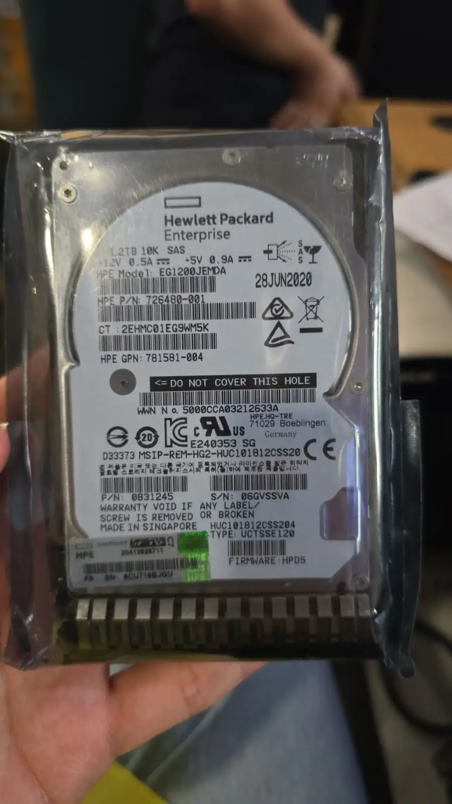 HP HDD 1.2 TB  @ 4 pcs